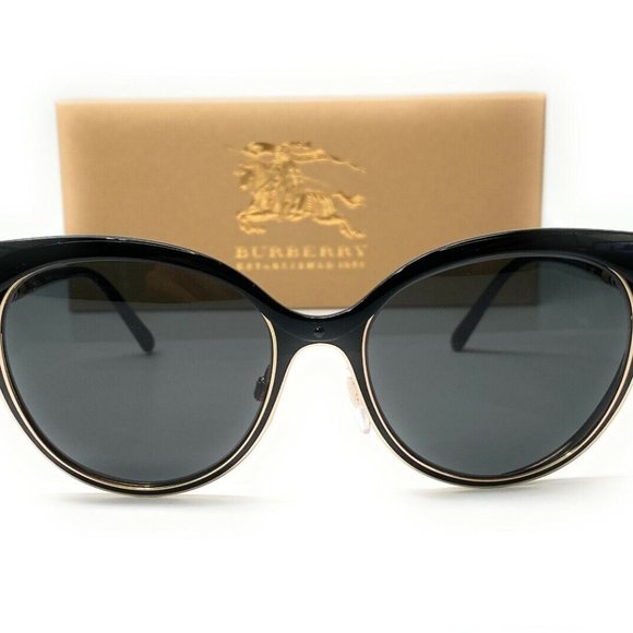 Burberry Cat Eye Light Gold Sunglasses! New! main image 2